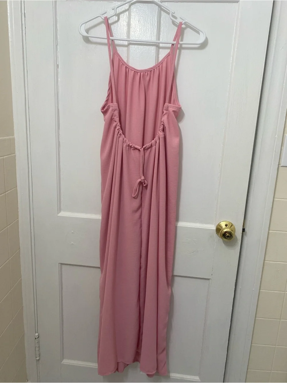 Pink Maxi Slip Dress - Spaghetti Strap - Picture 5 of 5